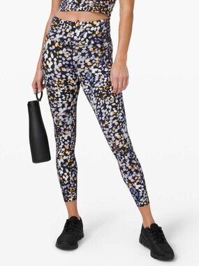 Lululemon Fast and Free Tight II 25" Inseam Size 8 Metropolis Glow Multi Legging